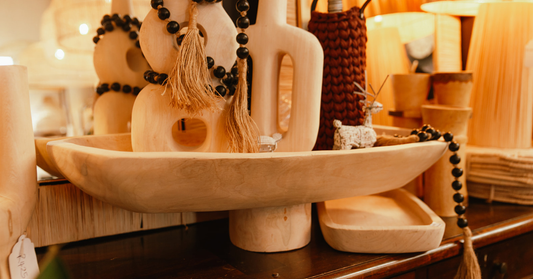 Rectangular Wooden Bowl with leg